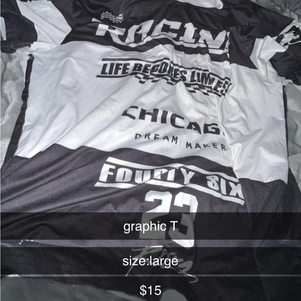 Black and White Graphic T-Shirt